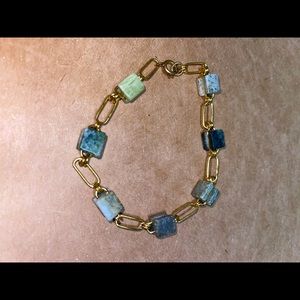 Vintage green gem bracelet